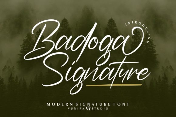 Badoga Signature Font for Creative Campaigns