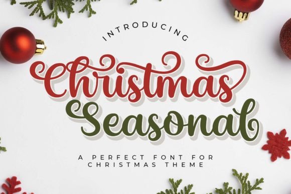 Christmas Seasonal Font for Elegant Web Headers