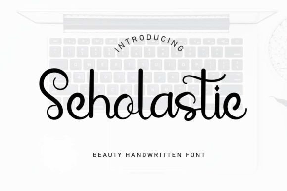 Scholastic Font: Elegant Script for Creative Campaigns