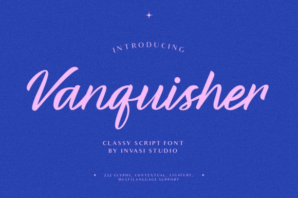Vanquisher Font: Elegant Script for Designers